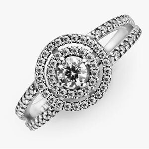 Pandora Sparkling Double Halo Ring